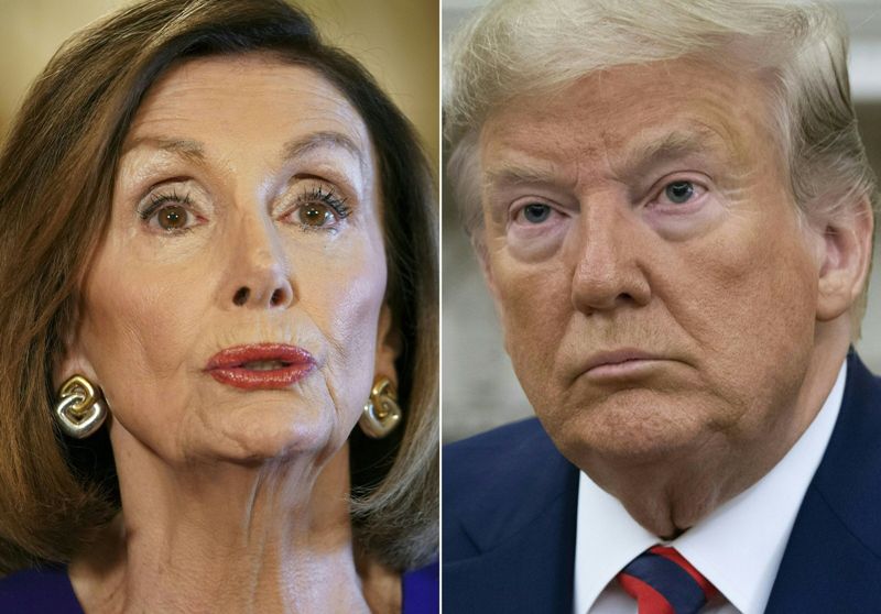 Nancy Pelosy y Donal Trump han chocado por el conflicto EU-Irán. (AFP)