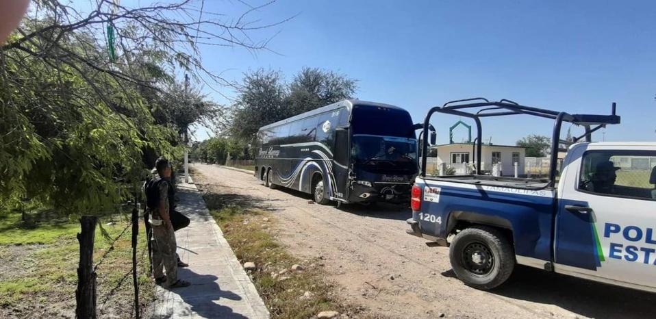 El autobús protagonista del percance.