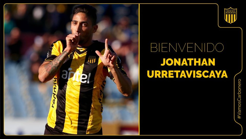 Jonathan Urretaviscaya es nuevo jugador de Peñarol (Twitter: @OficialCAP)