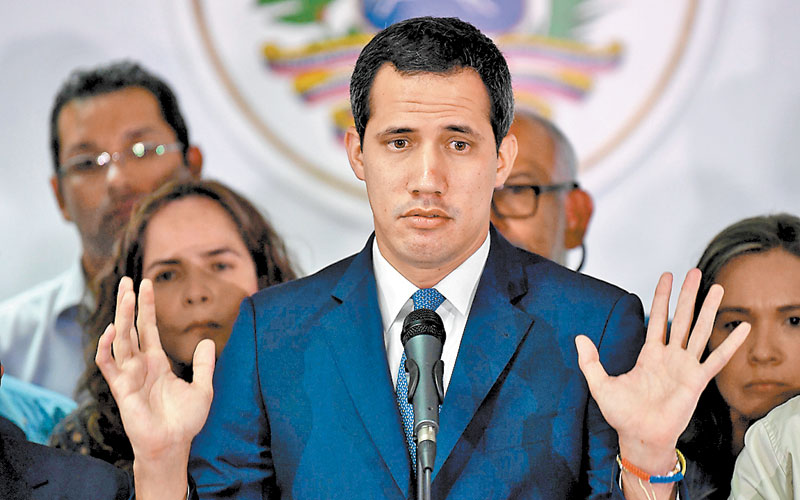 El opositor pretende entrar hoy a la Asamblea Nacional. (YURI CORTEZ/ AFP)