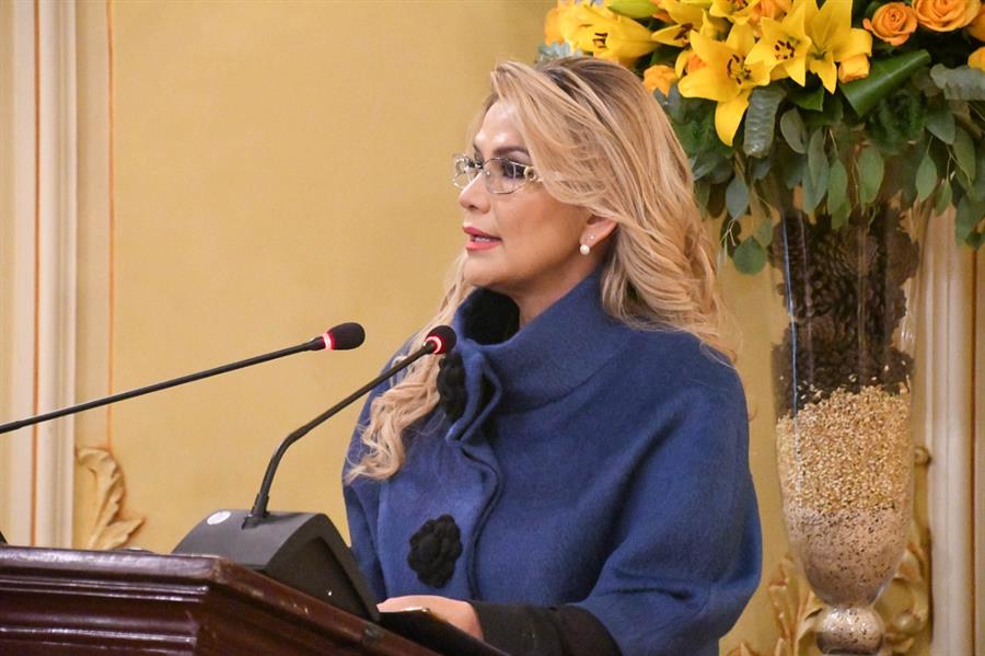La presidenta interina aseguró que sólo se expulsaron a personas específicas del gobierno mexicano y español. (EFE)
