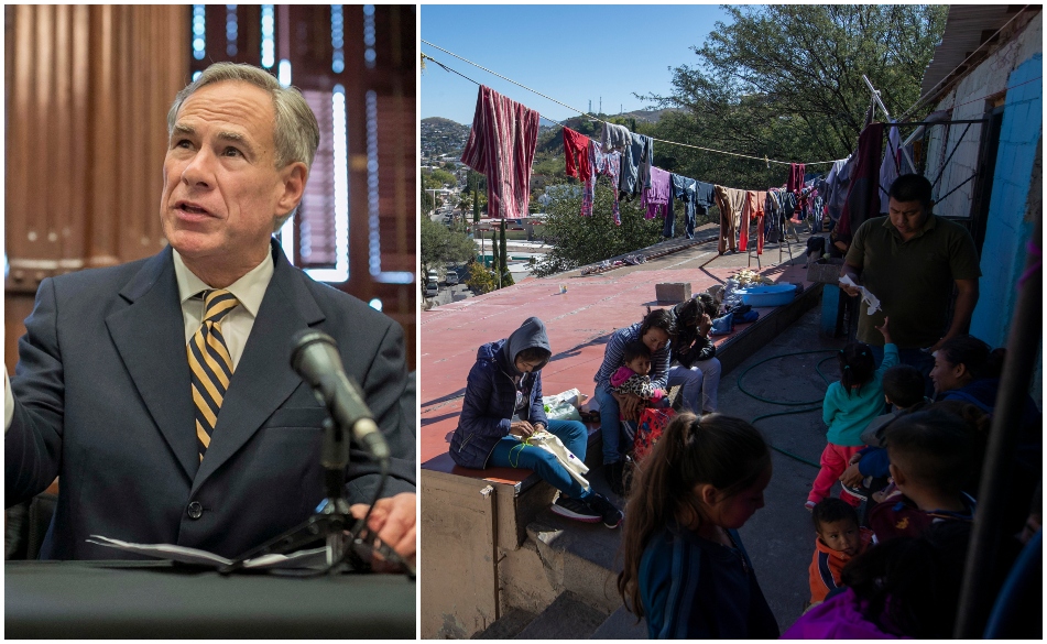 Greg Abbott (izq.) aseguró que Texas siempre ha sido una fuente de esperanza para los refugiados en todo el mundo. (AP / AFP)