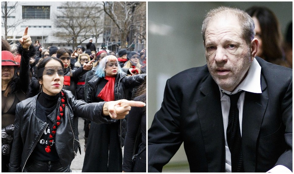 Durante juicio de Harvey Weinstein cantan 'Un violador en tu camino' (EFE).