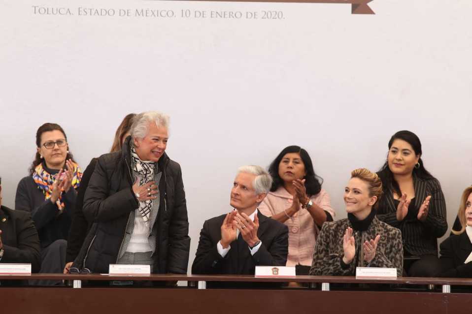 Olga Sánchez Cordero asisitó a aniversario luctuoso de Alfredo del Mazo González, ex gobernador del Edomex. (Octavio Hoyos)