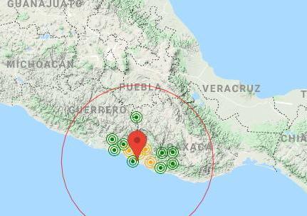 El sismo se originó en Pinotepa Nacional. | Twitter Sasmex
