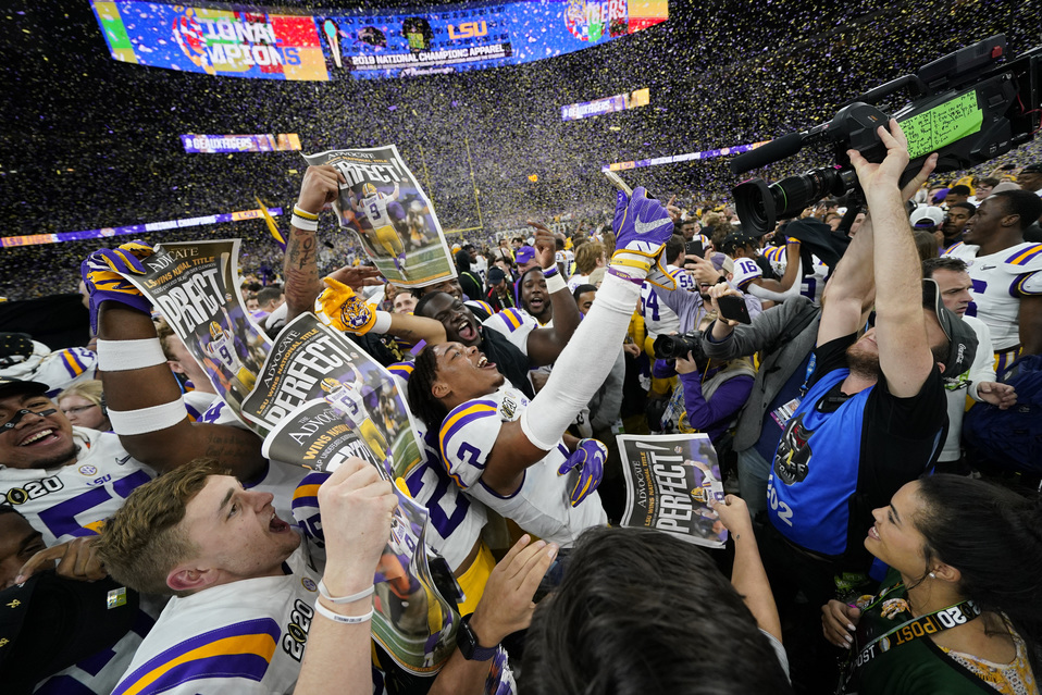 LSU es campeón nacional tras vencer a Clemson en la final colegial (AP)