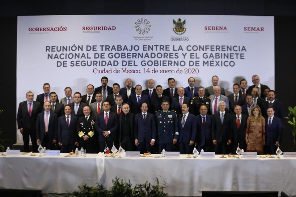 Reunión de trabajo entre la Conago y el gabinete de seguridad (Jorge Carballo)