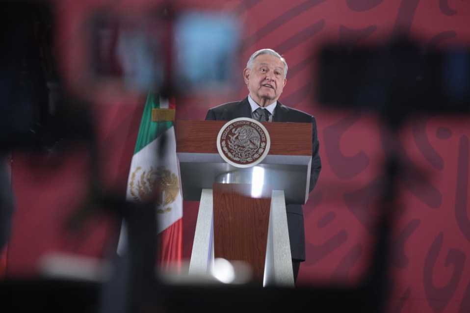 Conferencia matutina del presidente López Obrador en Palacio Nacional. (Jesús Quintanar)