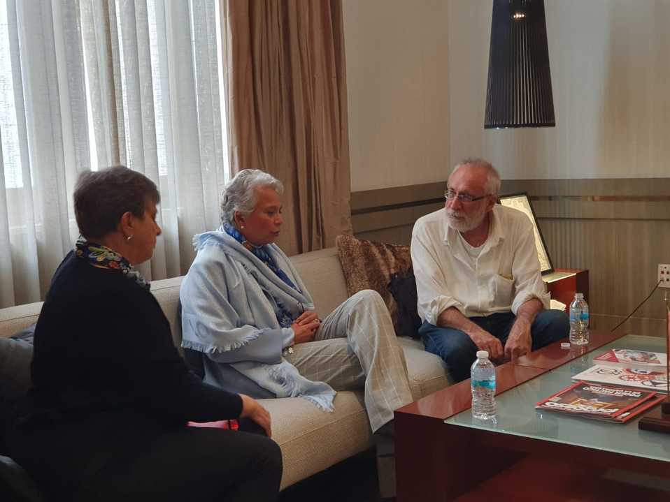 Reunión en la Segob entre Olga Sánchez Cordero y Javier Sicilia (Omar Brito)