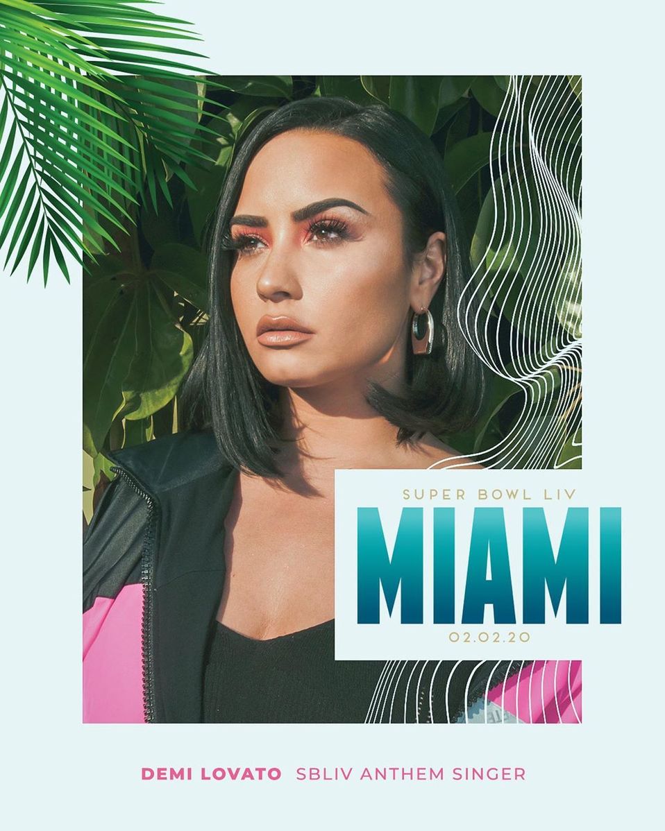 Demi Lovato cantará el himno nacional en el Super Bowl LIV (Instagram).