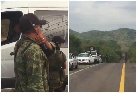 El retén fue instalado por un par de horas en la comunidad El Devanador. (Especial)