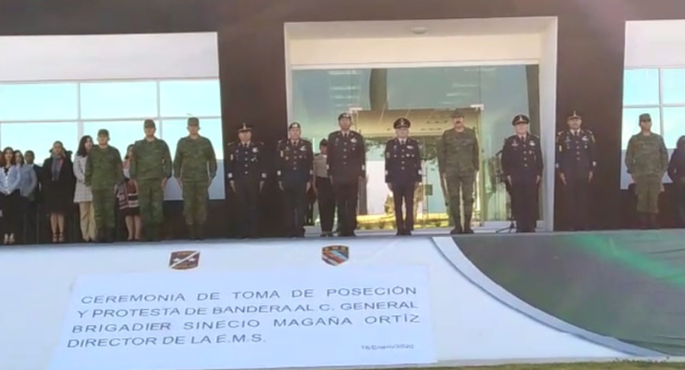 Toma de protesta del general brigadier, Sinecio Magaña. (Elvia García)