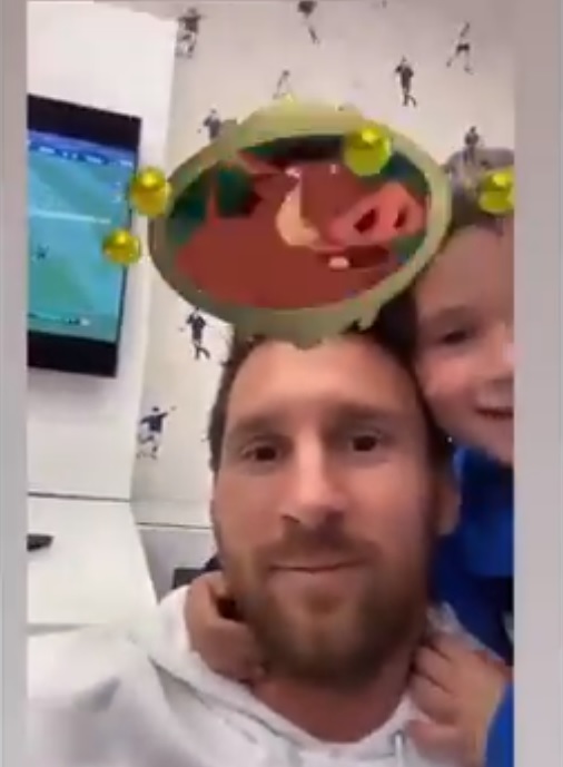 Lionel y sus hijos juegan con filtros de Disney en Instagram (Especial)