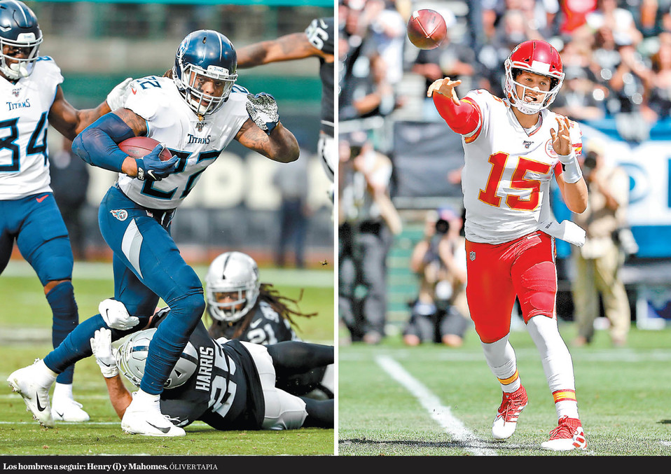 Los hombres a seguir: Henry (i) y Mahomes. (Óliver Tapia)
