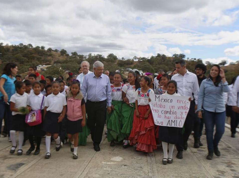 El presidente Andrés Manuel López Obrador en Oaxaca. (Ariana Pérez)