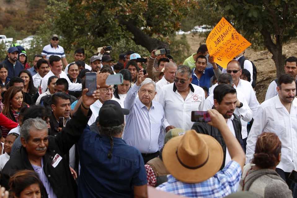 El presidente Andrés Manuel López Obrador en Oaxaca. (Ariana Pérez)