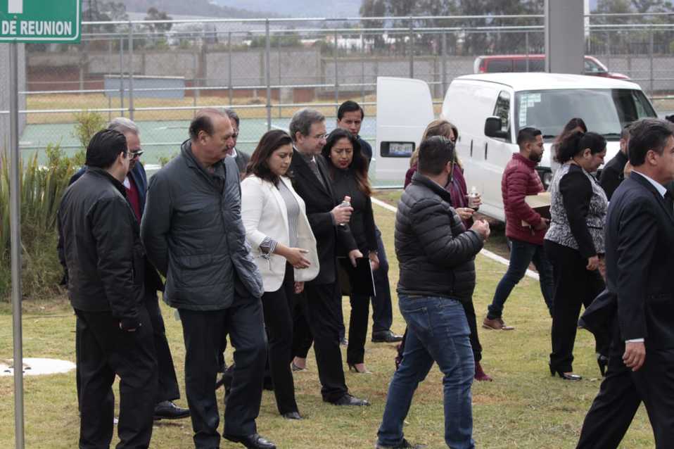 Participa titular de la SEP federal en macrosimulacro en Tecnológico de Puebla . (Elvia García)