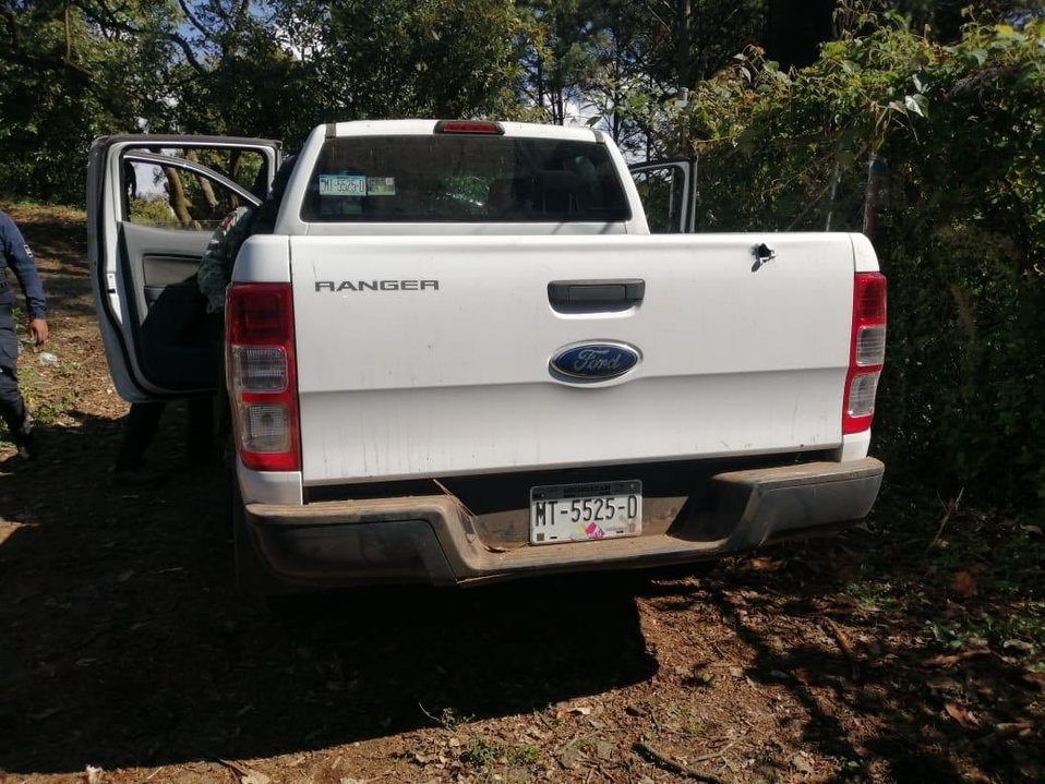 Una camioneta fue asegurada tras la agresión. (SSP Michoacán)