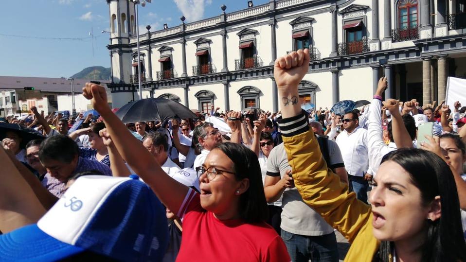 Los universitarios exigen la derogación de la Ley Orgánica. (Salvador Arellano)