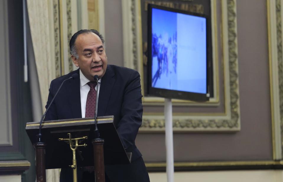 Comparece David Méndez ante el Congreso Local. (Andrés Lobato)
