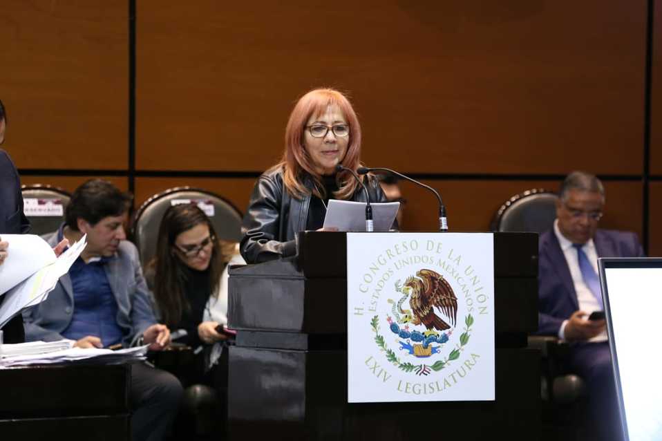 Comparece titular de CNDH, Rosario Piedra, en el Congreso. (Octavio Hoyos)