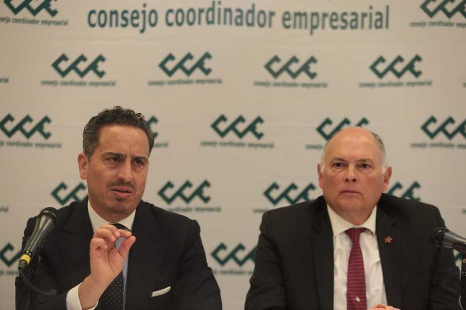 Moisés Kalach durante conferencia del CCE en relación al T-MEC (Jesús Quintanar)