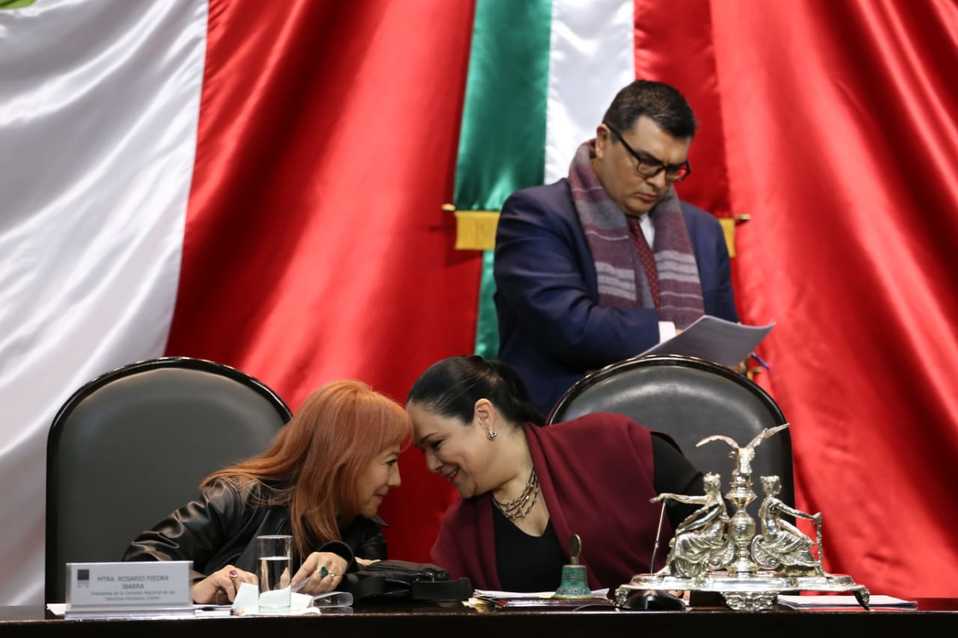 Rosario Piedra Ibarra y la senadora Mónica Fernández./ Octavio Hoyos