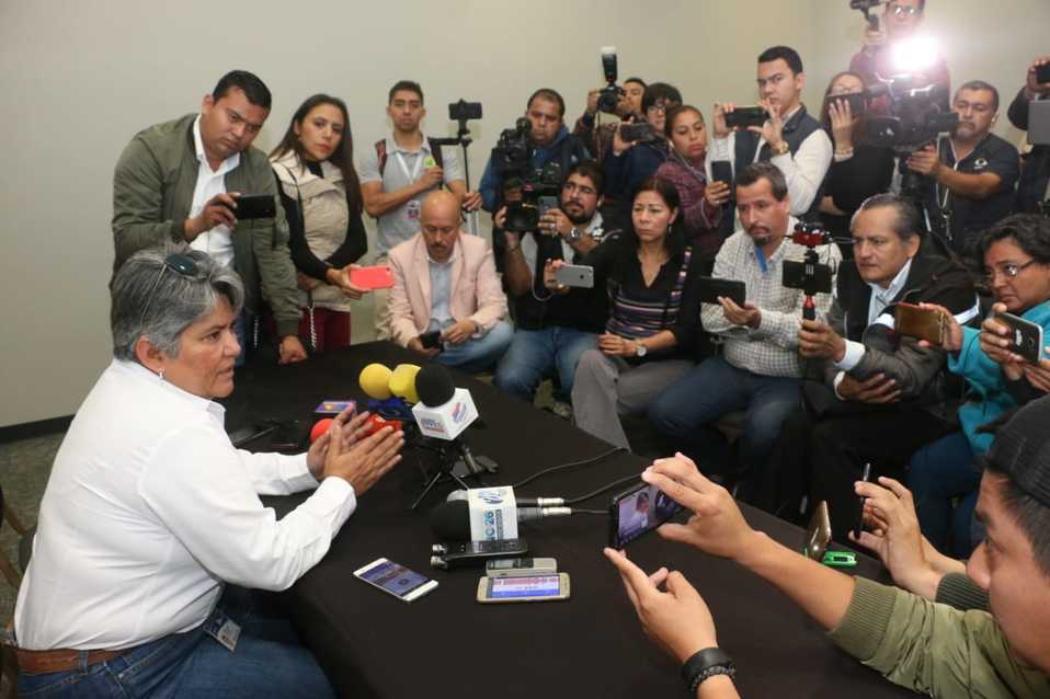 Secretaria de Salud, Gloria Molina en rueda prensa (Foto/José Luis Tapia)