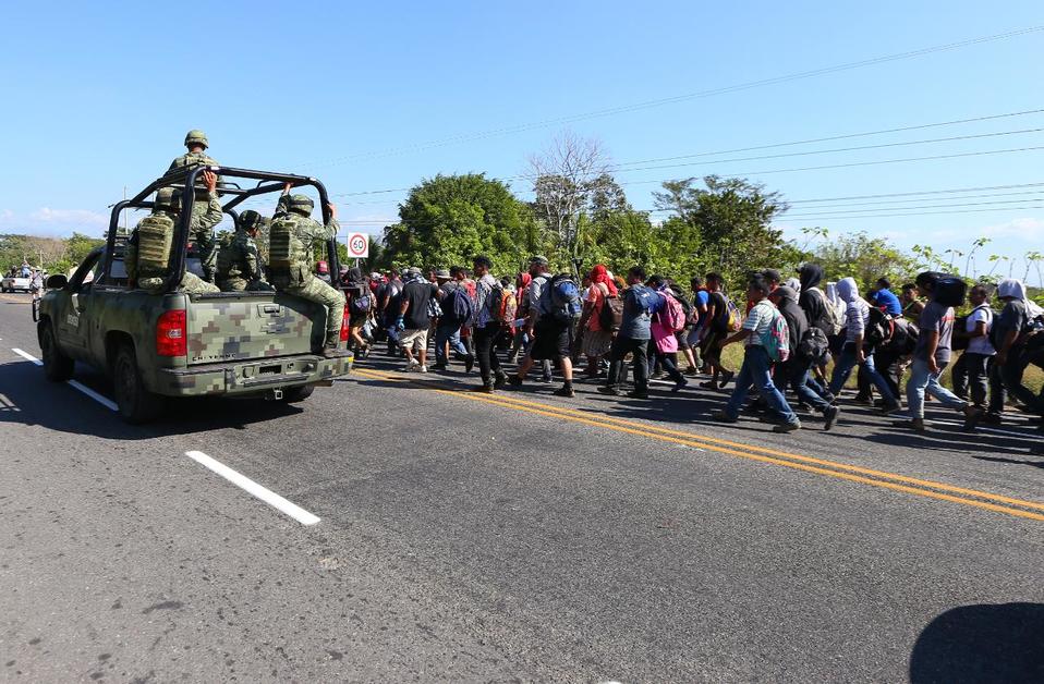 Caravana migrante en Chiapas.  (Héctor Téllez)