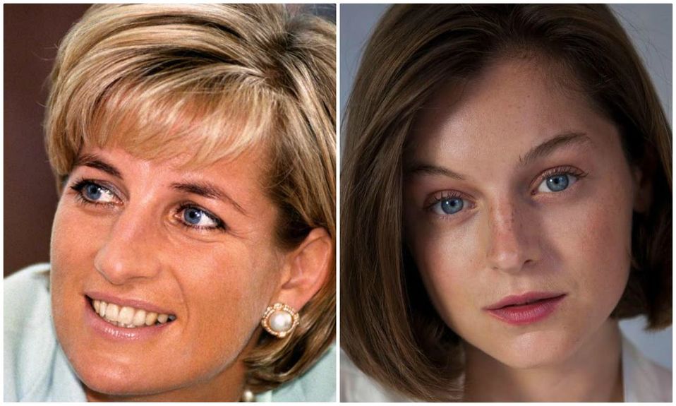 Lady Di y Emma Corrin, la actriz que le da vida en 'The Crown' (Royal.uk/ Instagram @emmalouisecorrin).
