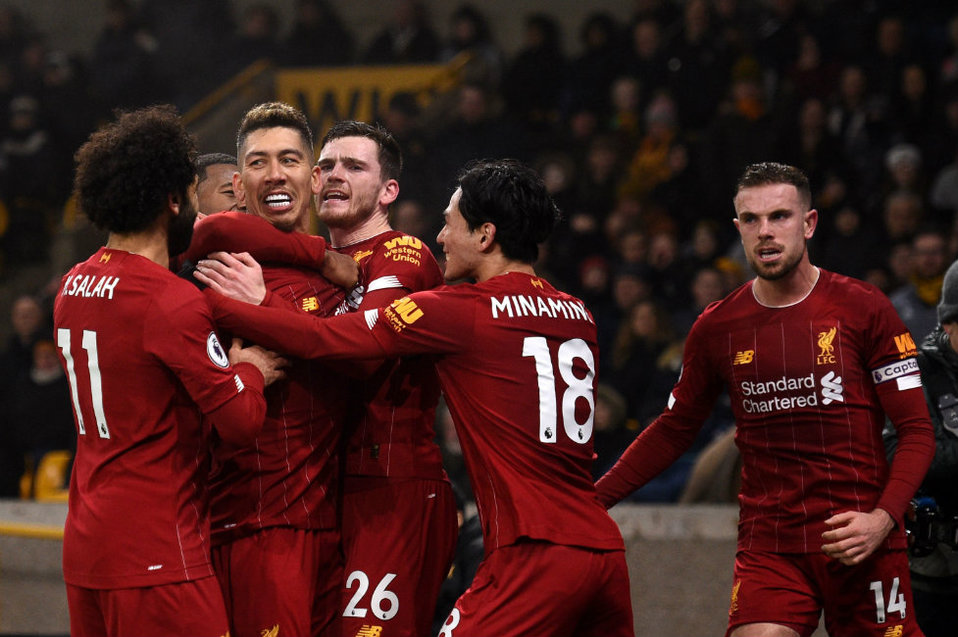 Liverpool se llevó la victoria ante el Wolverhampton (AFP)