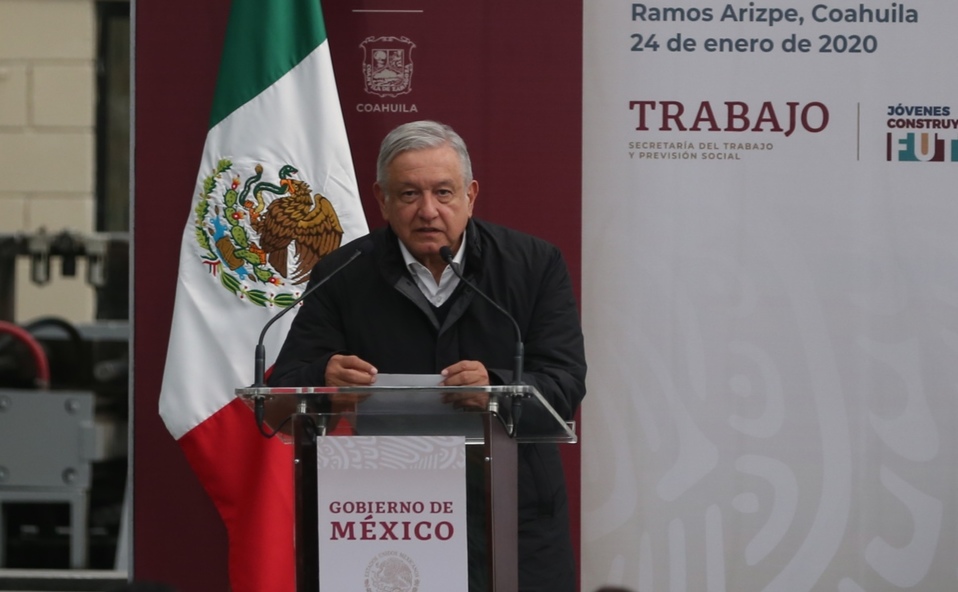 AMLO en la presentación de resultados de Jóvenes Construyendo el futuro. (Javier Ríos)