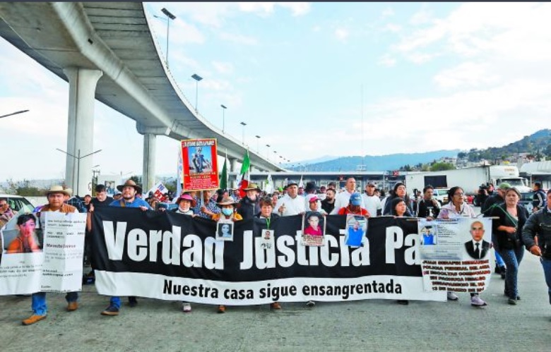Los manifestantes llegaron este viernes a Tlalpan, en Ciudad de México. (Araceli López)