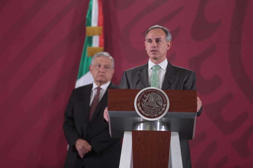 El subsecretario de Salud, Hugo López-Gatell, en conferencia. (Jesús Quintanar)