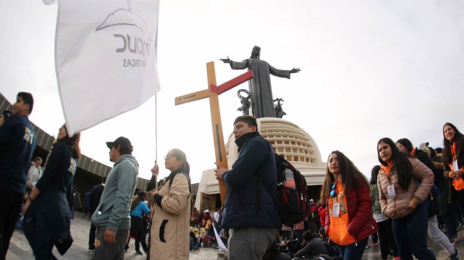Marchan a Cristo Rey cerca de 50 mil jóvenes de todo el país. Foto: Daniela Béjar.
