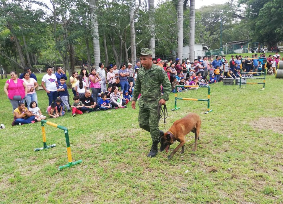 Paseo dominical en zona militar.