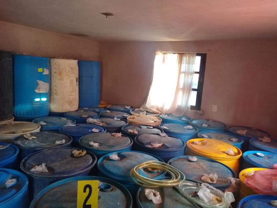 Inmueble cateado y asegurado en Cuautepec de Hinojosa. (Cortesía)