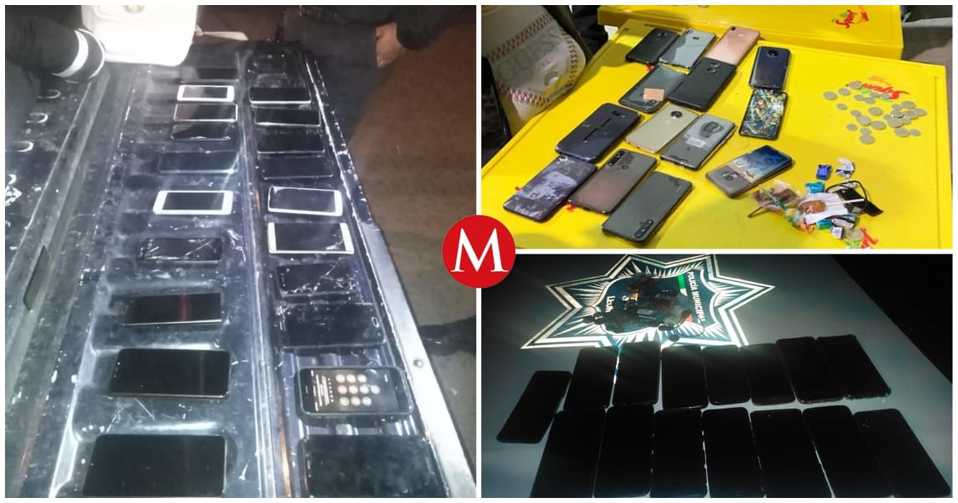 Detienen a 5 por robo de celulares al interior de la feria de León.