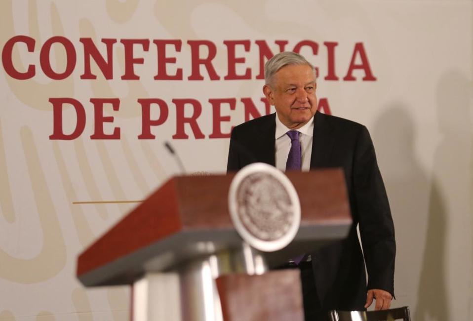 El presidente Andrés Manuel López Obrador en conferencia matutina del 28 de enero. (Jorge Carballo)