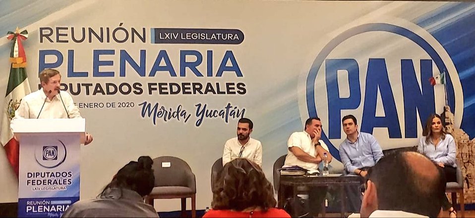 La reunión plenaria del Grupo Parlamentario del PAN en la Cámara de Diputados federal, se estableció una agenda de cinco ejes temáticos. (Tomada de @v