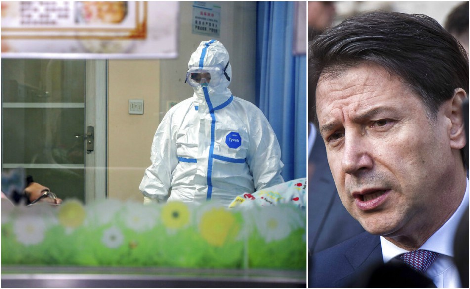 Giuseppe Conte aseguró que Italia es el primer país en restrngir los vuelos de y hacia China. (AP)