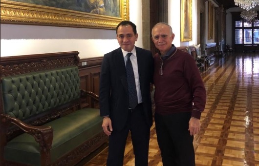 Arturo Herrera, secretario de Hacienda y Alfonso Romo, jefe de la Oficina de Presidencia.  Foto: (@ArturoHerrera_G)
