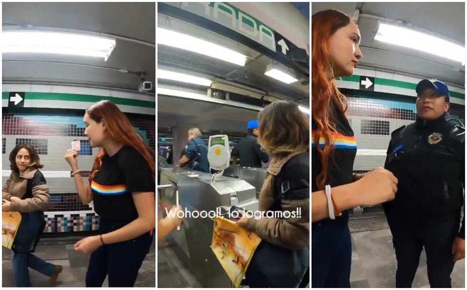 Dos hermanas intentaron darles viajes gratis a los usuarios del Metro | Captura de pantalla