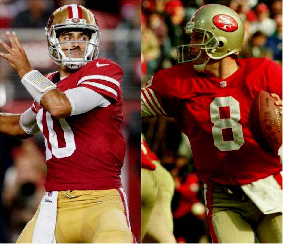 Jimmy Garoppolo y Steve Young (Reuters/AP)