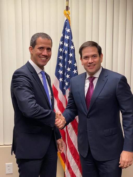 El líder opositor venezolano Juan Guaidó junto a Marco Rubio. (Tomada de @marcorubio)
