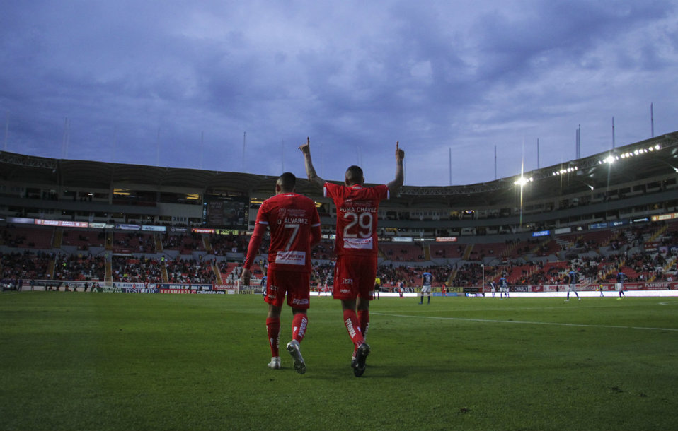 Necaxa en celebración de gol (Imago 7)
