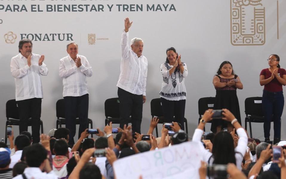 El presidente Andrés Manuel López Obrador en Campeche. (Jorge Carballo)