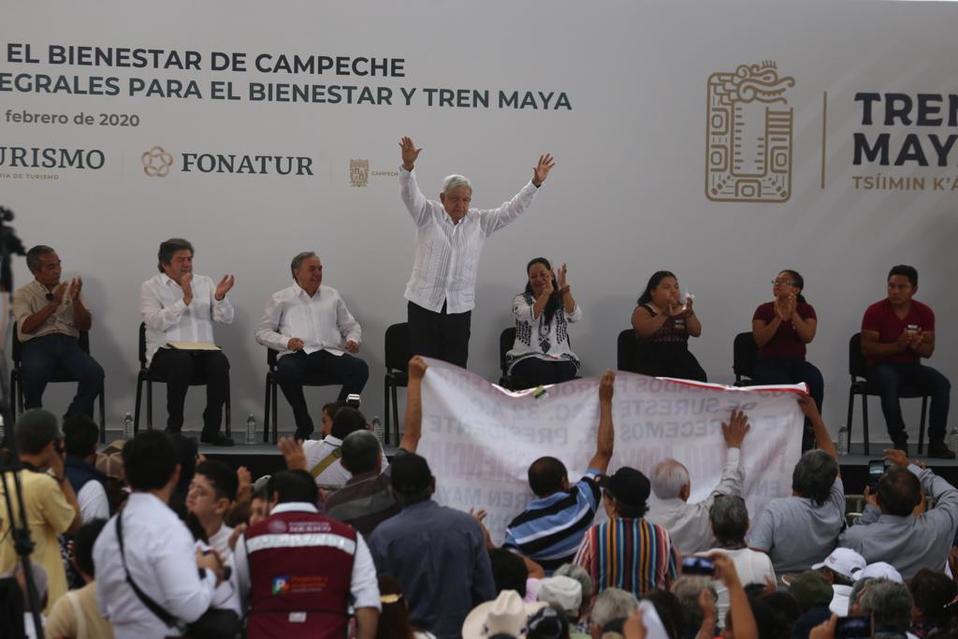El presidente Andrés Manuel López Obrador en Campeche. (Jorge Carballo)