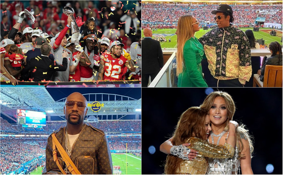 El Super Bowl extrañaba Miami (Reuters / Instagram @Floydmayweather, @jayz.co)