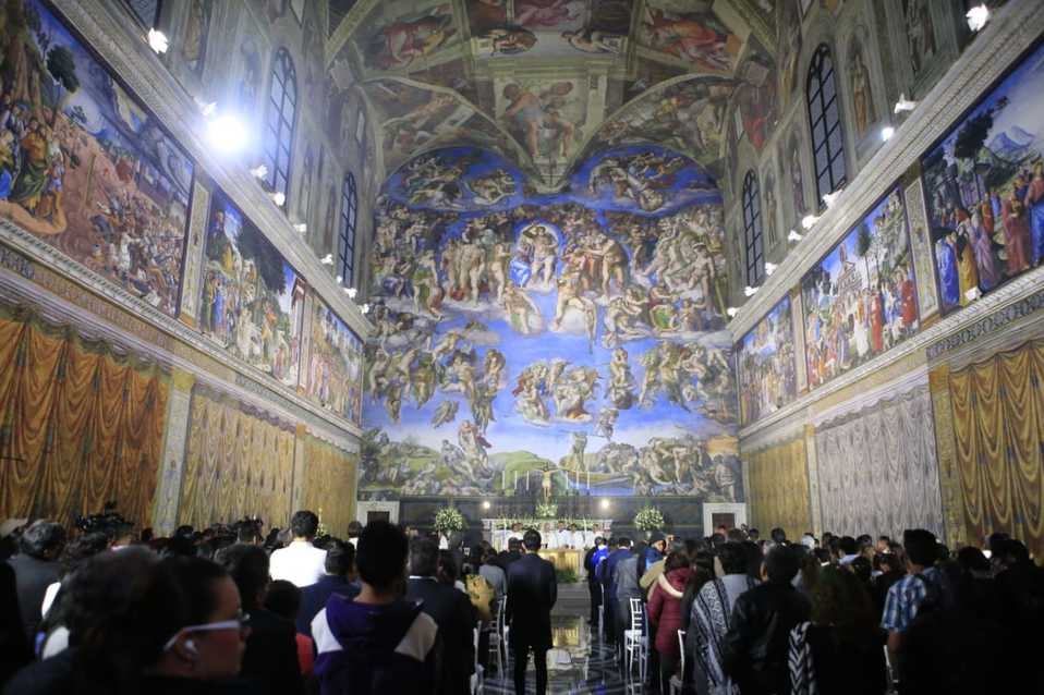 Ingresaron 800 mil a la réplica de la Capilla Sixtina en Puebla y amplían presencia hasta el 9 de febrero. (Andrés Lobato)